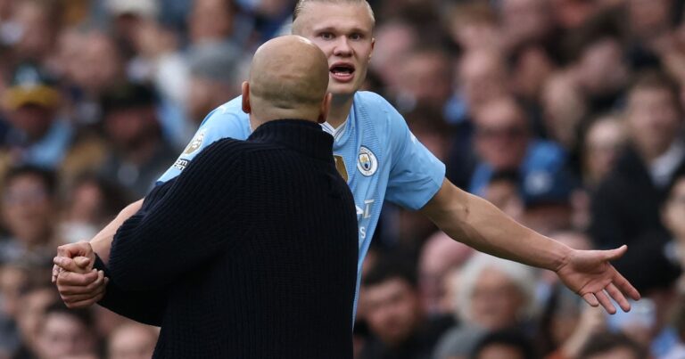 Video: cuatro goles pero otra vez Haaland y Guardiola terminaron discutiendo :: Olé