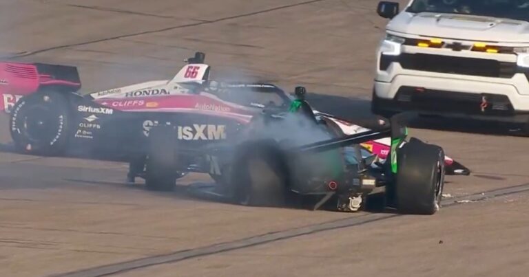 Se accidentó Canapino y tuvo que abandonar en la primera carrera del IndyCar en Iowa :: Olé